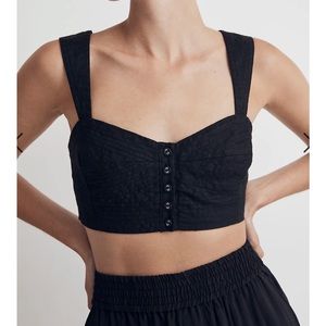 Madewell linen sweetheart bralette